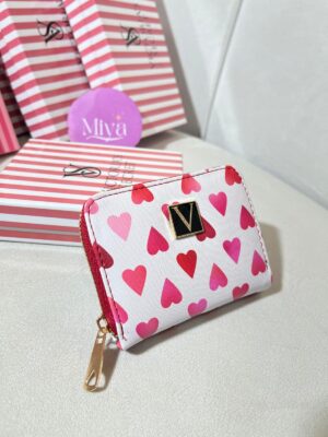VS küçük boy cüzdan pembe kalpli