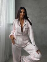 VS İpek Saten Taşlı Pembe